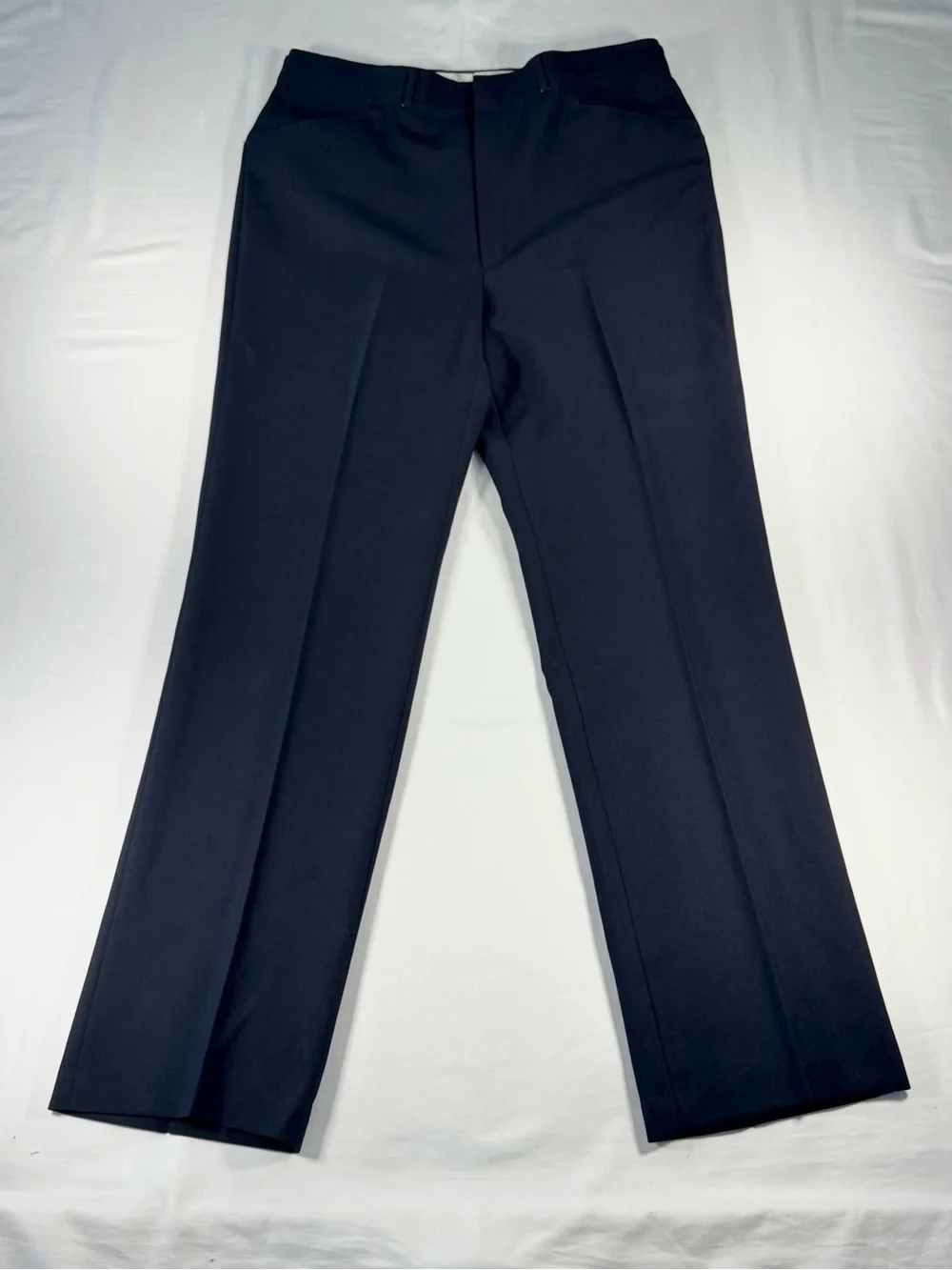 Haggar Men's Pleated Front Dress Pants Navy Classic Fit Straight Leg 38x34